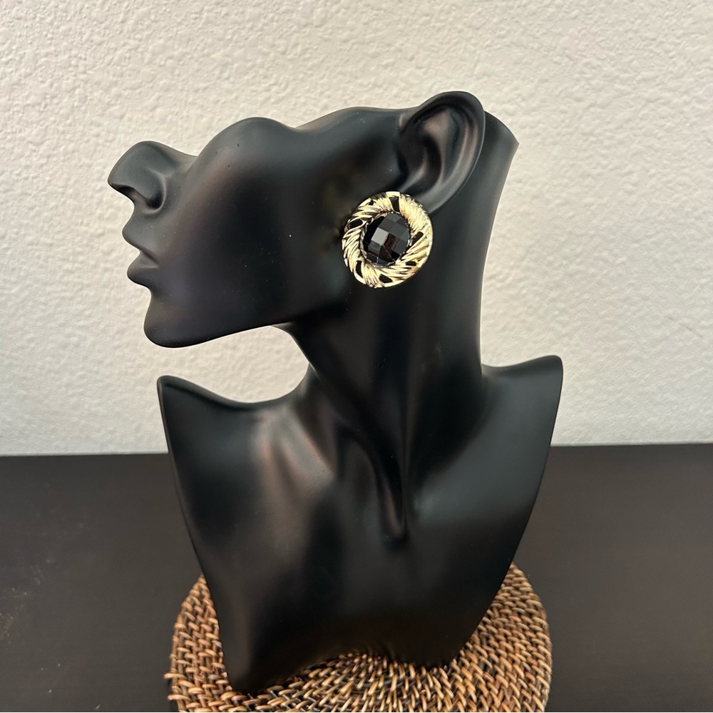 black earrings